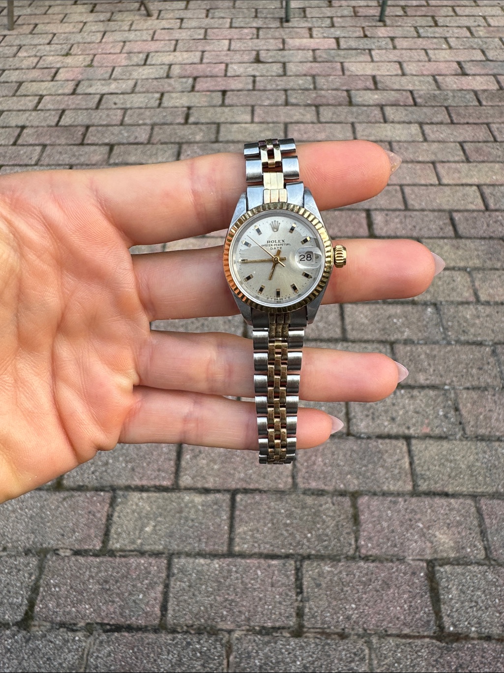 Rolex TwoTone Gold And Silver Ladies Datejust Watch